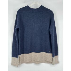 Joules Joley Sweater Womens Size US 4 Navy & Oatmeal Wool Blend Knit Pullover